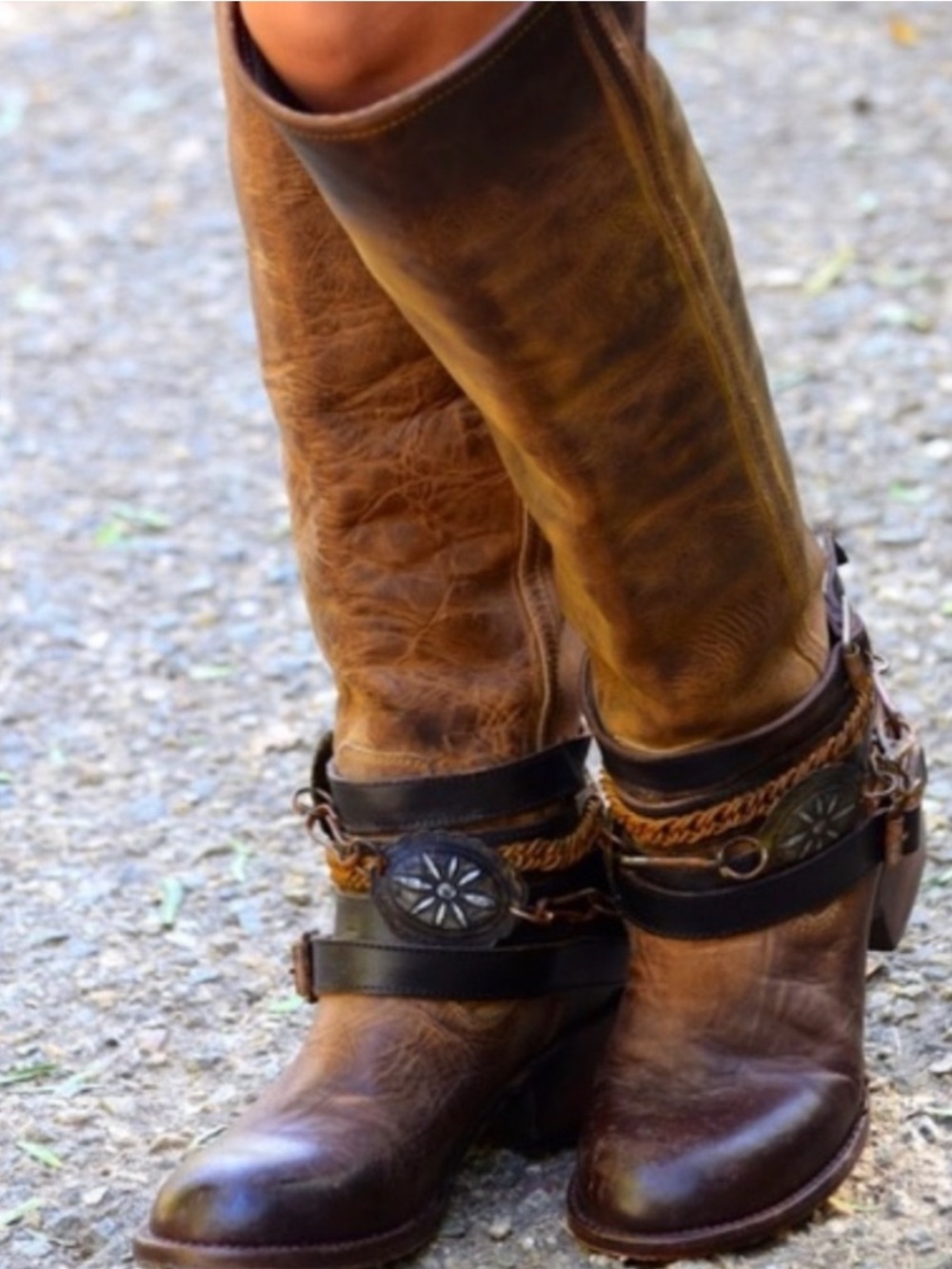 Freebird Aspen Harness Boots Size 9 Distressed Brown Leather
